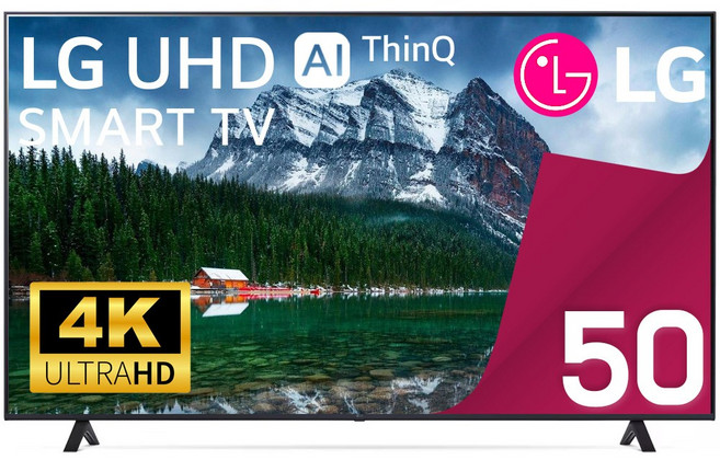 LG전자 50인치 127cm 슬림베젤 울트라 UHD 4K LED 스마트 TV OTT 어플 미러링 지원 50UQ7570, 방문설치, 스탠드형, 50인치 / 127cm