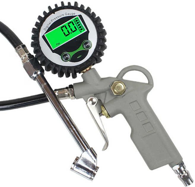 타이어게이지(권총형-디지털) 공기압 주입기, 1개