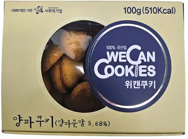 위캔 우리밀 수제 양파 쿠키 100g, 1개