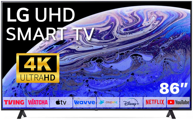 LG 86인치 TV 울트라HD 4K UHD 스마트 TV 86UQ7070 LED 미러링 넷플릭스 유튜브, 방문설치, 스탠드형