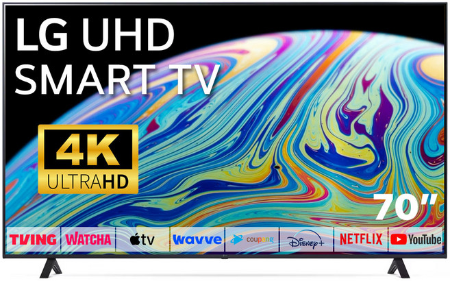 LG 70인치 TV 4K UHD 스마트 LED TV 70UQ7070 유튜브 넷플릭스 디즈니 미러링, 고객직접설치, 스탠드형