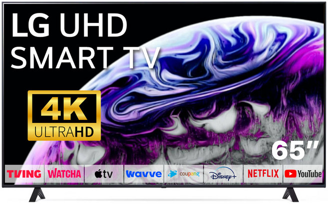LG 65인치 TV 4K UHD 스마트 LED TV 65UR8000 LED 미러링 넷플릭스 유튜브, 방문설치, 벽걸이형