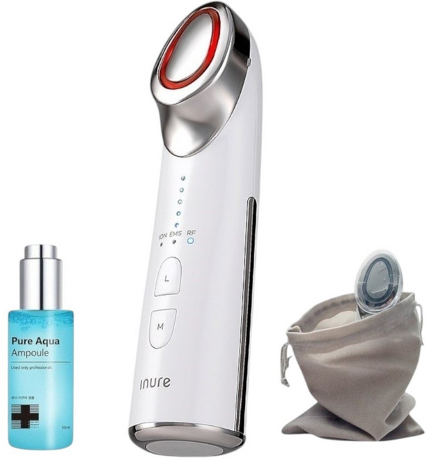 셀피트 고주파 갈바닉 마사지기 EMS 저주파 진동 가정용 뷰티 디바이스 얼굴 피부 마사지 기기, 셀피트+아쿠아 앰플+파우치