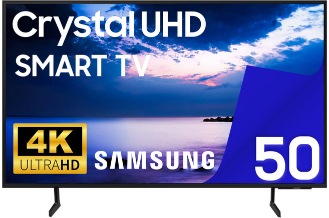 삼성 TV 50DU7200 크리스탈 UHD 4K 125cm(50인치) LED 스마트 티비 유튜브 넷플릭스 디즈니 미러링, 방문설치, 스탠드형, 50인치