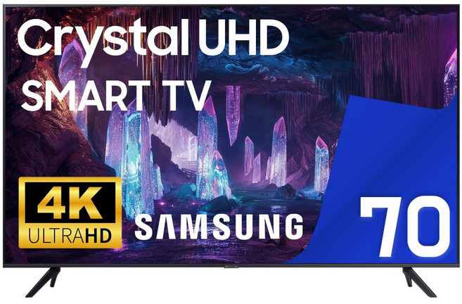 삼성 70인치 최신형 크리스탈 4K UHD 스마트TV, 방문설치, 벽걸이형, 177cm(70인치)