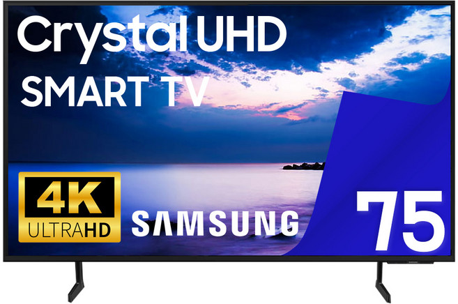 삼성전자 75인치 크리스탈 UHD 스마트 LED TV 75DU7200 국내 OTT 지원, DU7200, 방문설치, 벽걸이형, 190cm(75인치)