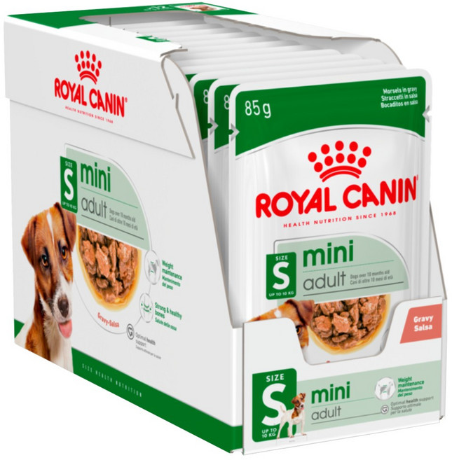 로얄캐닌 강아지사료 미니 어덜트 습식 85G, 12개