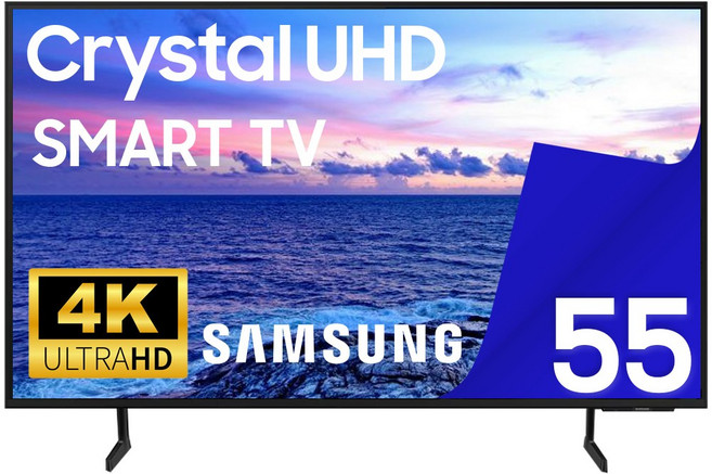 삼성 TV 55DU6900 크리스탈 UHD 4K 138cm(55인치) LED 스마트 티비 유튜브 넷플릭스 디즈니 미러링, 고객직접설치, 스탠드형, 55인치