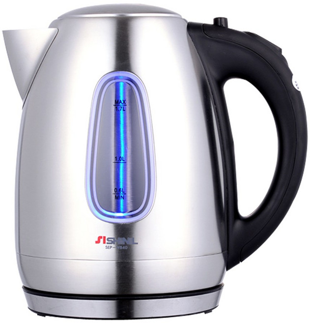 [신일전자] 무선포트 전기포트 스테인리스/유리 옵션선택 다용도 주전자 커피포트 자동전원차단 안전뚜껑, 1.7L스텐(WB40)