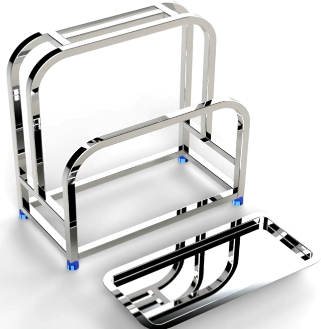 울튼 최강두께 받침대까지 304올스텐 칼도마거치대, 1개, 스텐레스