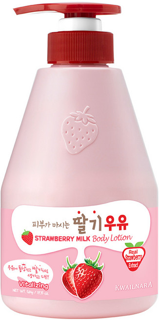 과일나라 피부가마시는 고보습 딸기향 바디로션, 1개, 560g