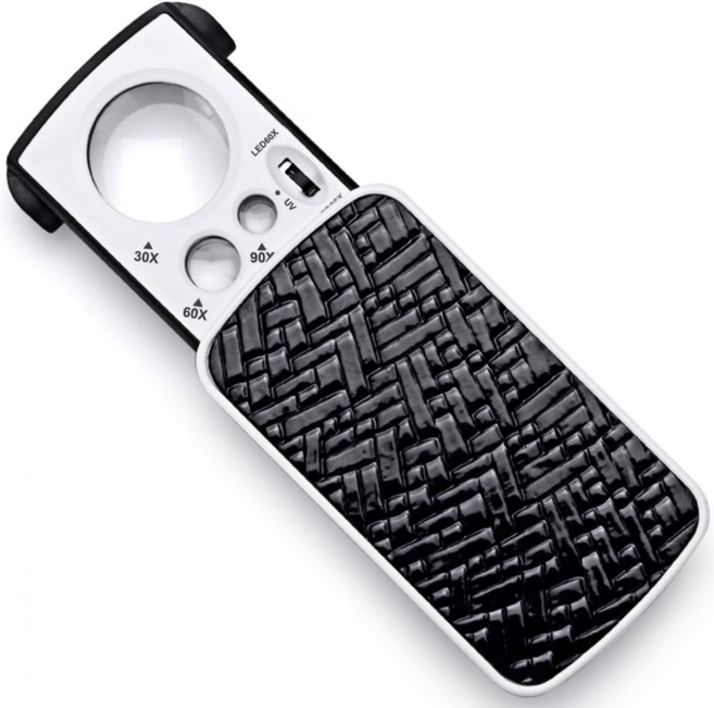 아이앤에이치 슬라이드 쥬얼리 루페 확대경 30X 60X 90X, 1개