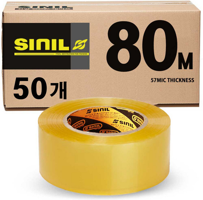 신일 투명 OPP 박스테이프 80m 50개