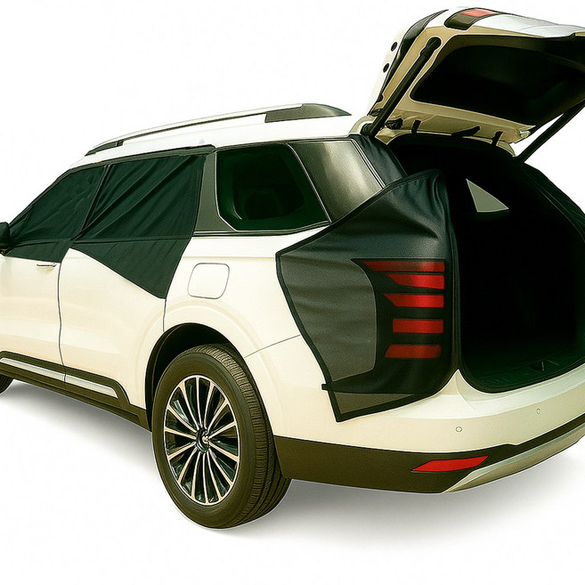 팰리세이드 차박 모기장 풀세트 앞문 뒷문 트렁크 방충망 창문 트렁크 햇빛가리개 차크닉 캠핑 00362, 블랙,실버