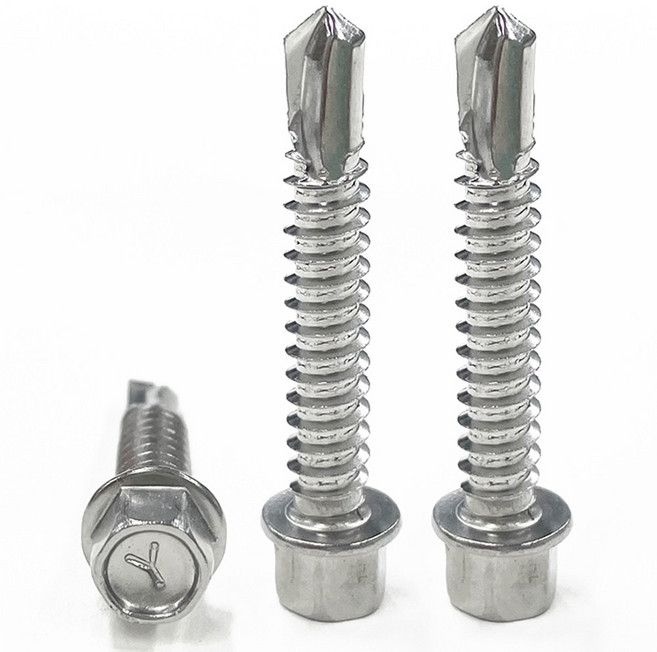 (유진코) 스텐 육각양날스크류 # 14 x 38 한봉지 200 개 나사 피스 스크류, 200개