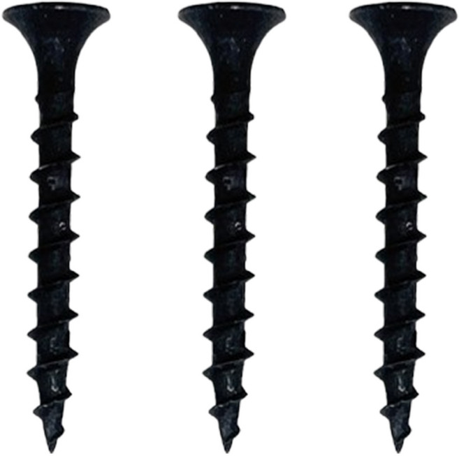 (유진코) 목재용 나팔머리 외날 피스 흑색 방부목 목공 나사 봉지, 1개