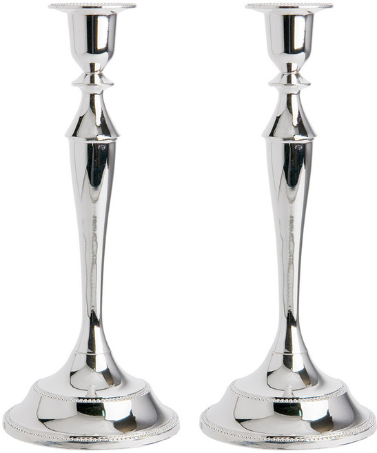 실버 1봉 촛대 2개 테이퍼 양초용, 기본