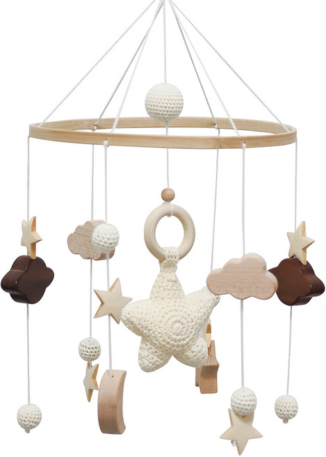 퍼닐드 원목 모빌대 신생아 아기 유아침대용, 모빌 C타입, 1개