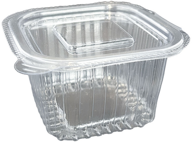 사자팩 일체형 일회용 원터치 사각 소스 용기 (대) 쌈장 새우젓 양념 투명 포장 소스컵 두쫀쿠 케이스, 1개, 100개