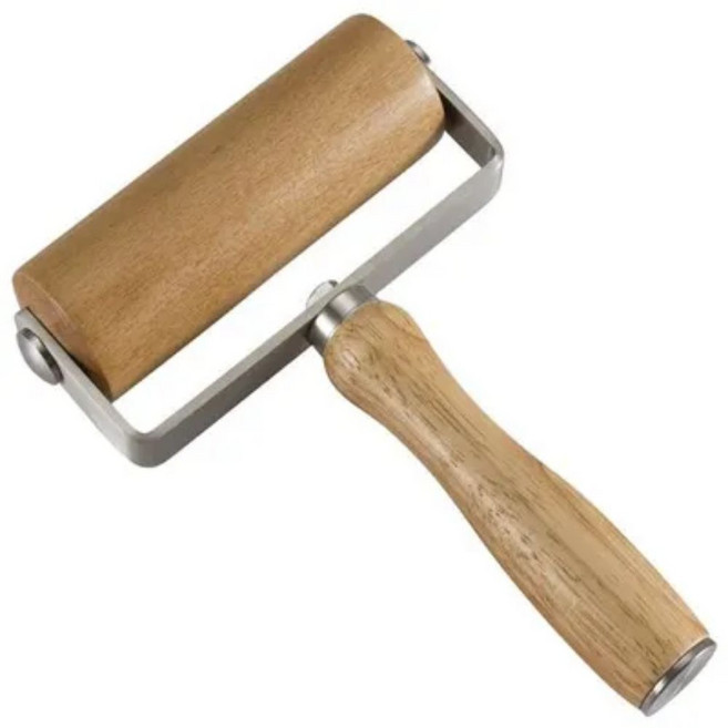 원마켓 베이킹 도구 너도밤나무 반죽 밀대 나무 손잡이, 1개