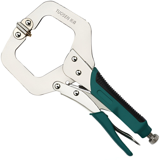 툴마스터 C형 클램프 고정 클램프 C클램프 고정 바이스 락킹 바이스플라이어, 11인치 C형 클램프(손잡이 커버), 1개