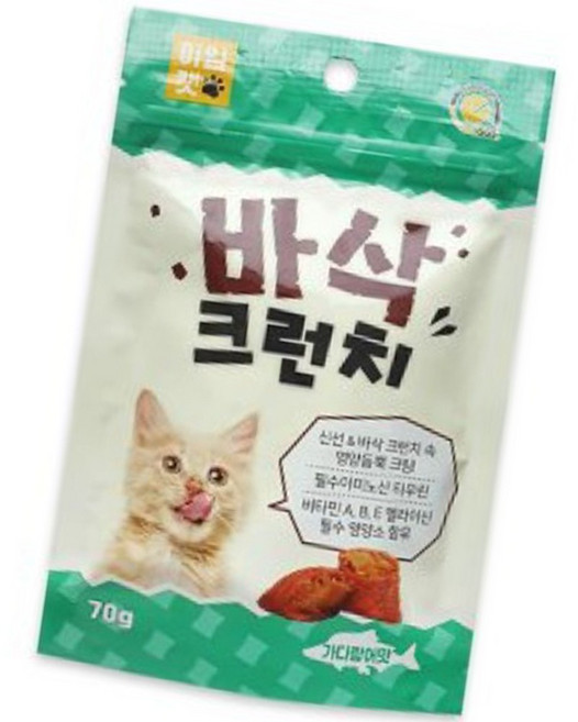 고양이 간식 먹거리 추천간식 바삭 크런치 가다랑어맛 70g 수량선택 [그다이마잇], 20봉, 20개