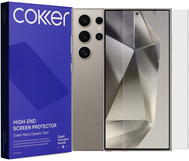 코커 갤럭시S24 AG 종이질감 강화유리필름 인피니트플렉스, 2개