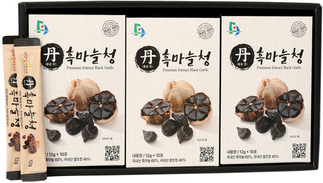 [SUNRISE] 단산독락 단흑마늘청스틱 선물세트, 3박스, 120g