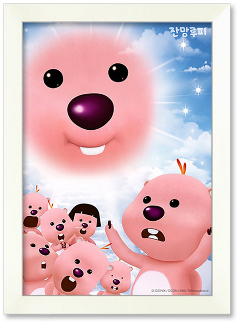 500피스 직소퍼즐+액자세트 - 뽀로로 잔망루피 천상계 (액자포함), 액자색상선택, 1세트