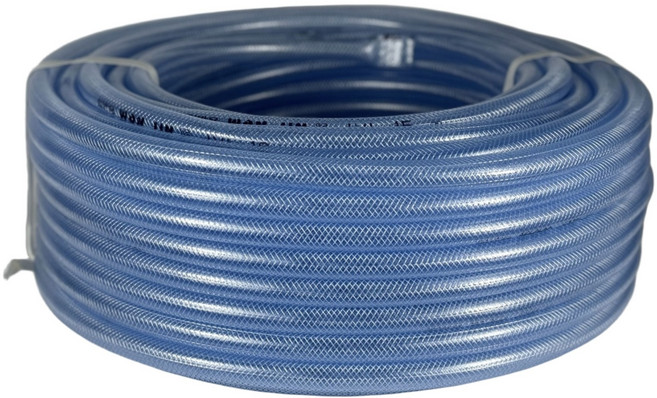 수도 연결구 포함 투명호스 편사 물 호스 15mm*45m [에이팩스케미칼], 16mm*45m, 1개