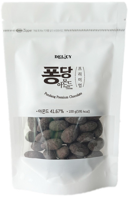델리시 퐁당 아몬드 프리미엄100g 아망드쇼콜라 다크초콜릿 초코퐁듀 아몬드초코볼, 1개, 100g