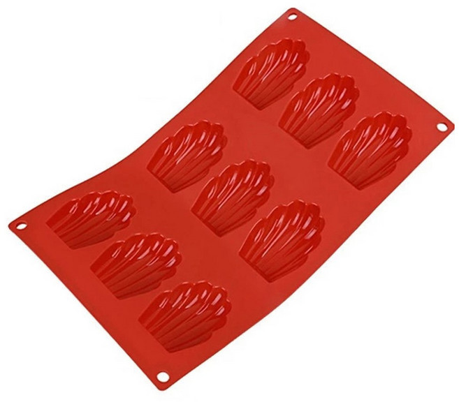 마들렌9구 마들렌만들기 마들렌틀 마드렌느 과자형틀 홈베이킹도구 제과제빵 실리콘몰드, 1개