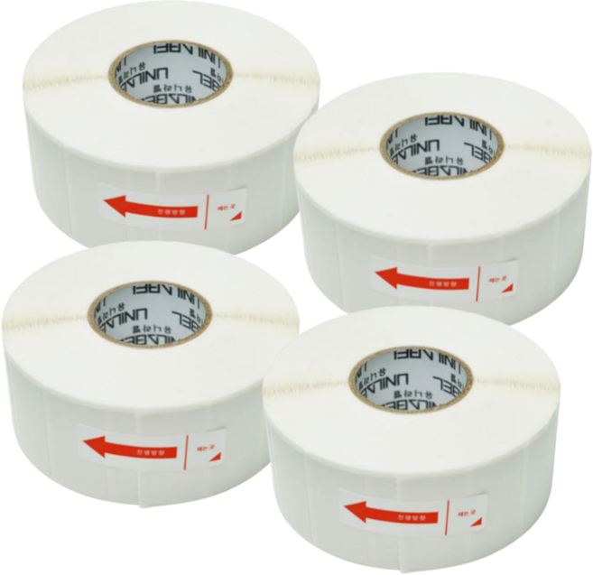 유니라벨 감열라벨 스티커 가로 6cm 세로 5cm 900매 4롤, 감열라벨 60*50*900매 4롤, 1개