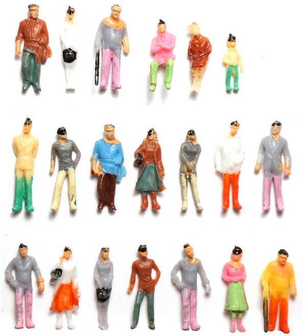 인체모형 칼라인체 사람모형 테라리움 디오라마 건축모형재료, 1:100(20p)