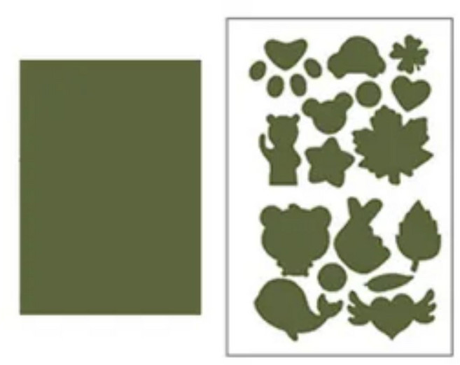 스티아즈 1+1 더고 패딩 수선 패치 의류 점퍼 수선 스티커 방수 테이프 구멍 수리 옷 키트 카키색, 무지+디자인 카키색, 1개