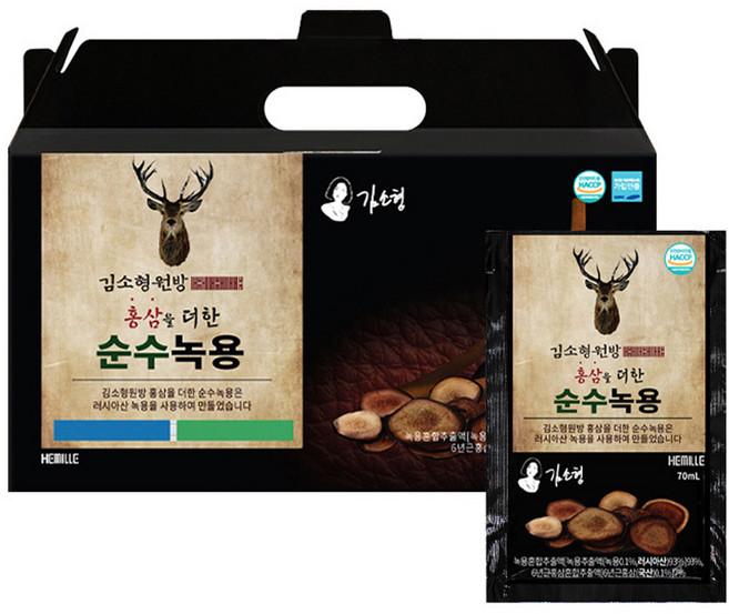 홍삼녹용 프리미엄 (70ml x 30포) 녹용혼합추출액 93% 함유, 70ml, 30개