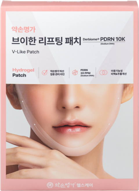 약손명가 브이한 리프팅패치 턱선 브이라인 미백 주름개선 패치, 7개, 2박스
