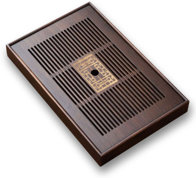 고급 티트레이 차트레이 스프라이트 배수 받침대 다반 다기 대나무 쟁반, 고급미듐B, 1개