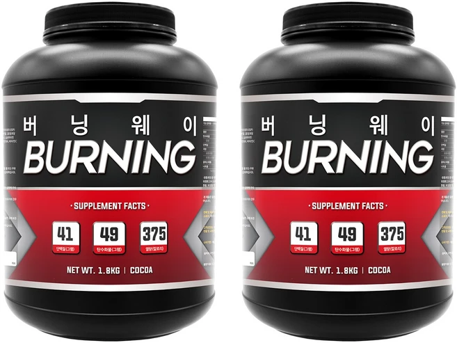 프로틴샵 버닝웨이 2통 프로틴 단백질보충제, 2개, 1.8kg - 쿠팡