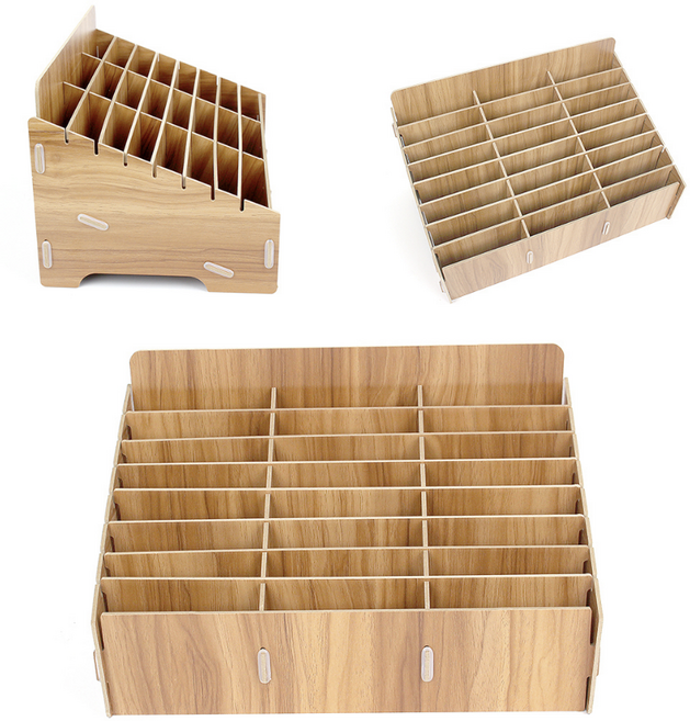 핸드폰보관함 휴대폰 스마트폰 보관함 수거함 24구, 티크, 1개