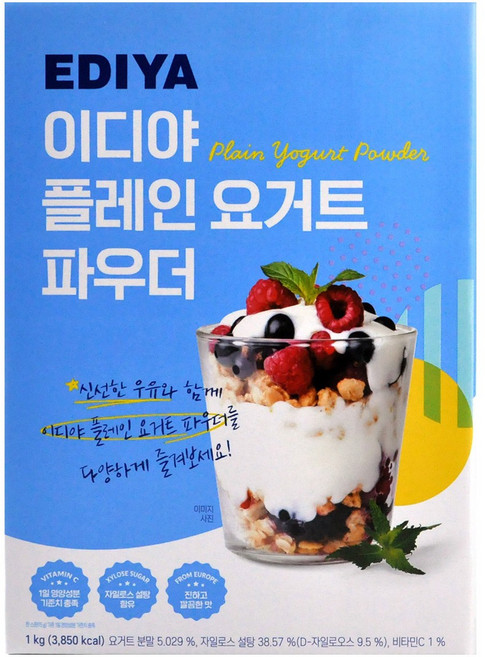 이디야 플레인 요거트 파우더, 1kg, 1개입, 1개
