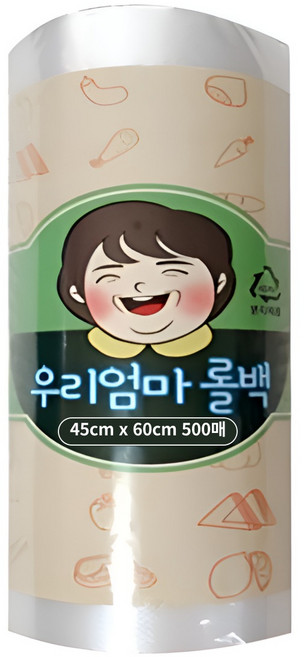우리엄마 위생롤백 초특대 45 x 60 cm 500매입 1개, 특특대(XXL) 이상, 500개입
