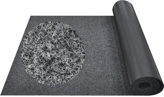 수지매트 레인롤매트 120X100 출입구 미끄럼방지 장마 폭설 물기제거 먼지제거, 1개, 그레이120x100cm