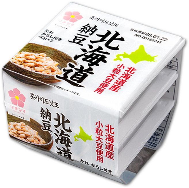 NonGMO 훗카이도 프리미엄 낫또 일본 음식 식품 간식, 1개, 120g