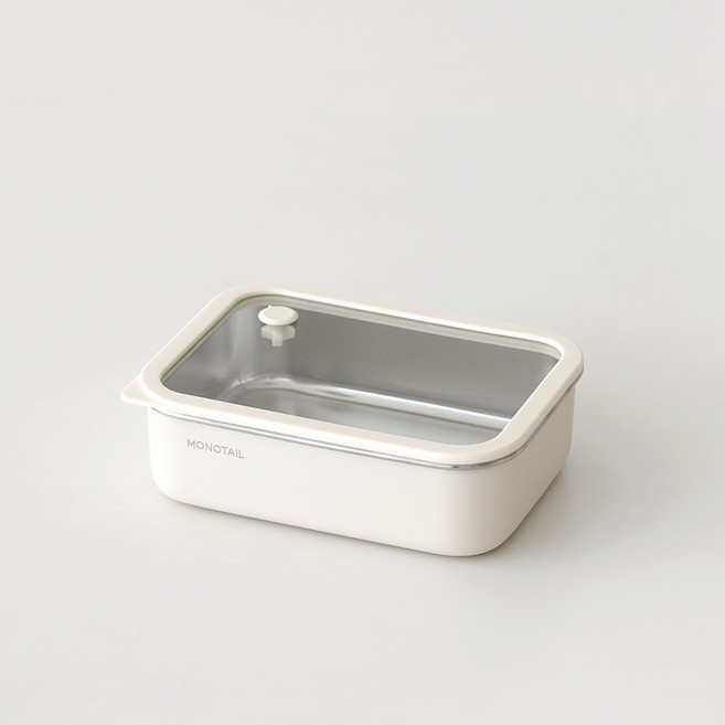 판매자특가 모노테일 무연마 스텐 304 전자레인지용기 스텐반찬통 스텐보관용기 스텐반찬통 스텐밧드, 1개, 세보리 스텐 304 전자렌지 보관 용기 1200ml