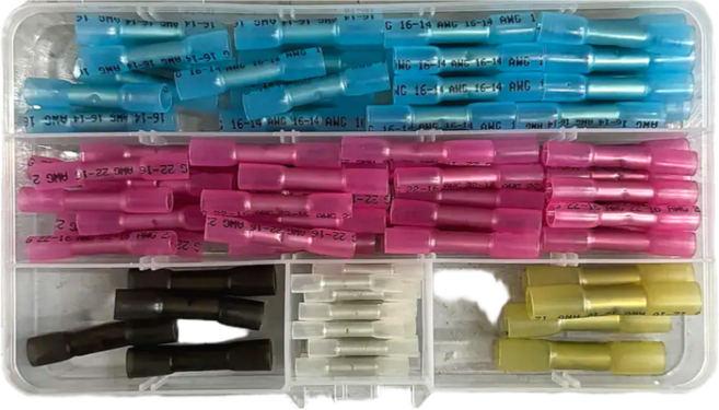 방수 열수축 슬리브100pcs 열수축 PG압착슬리브 절연 커넥터 전선연결 배선 터미널 커넥터 단자, 1세트