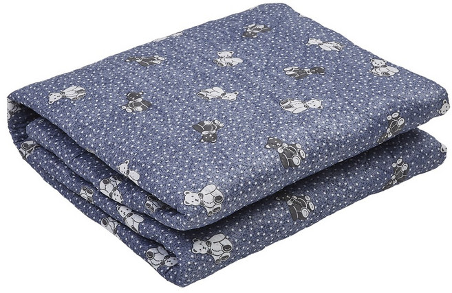 한일의료기 탄소열선 고급 전기요 보관가방 포함, 블루도트(인형)_중(100x180cm)