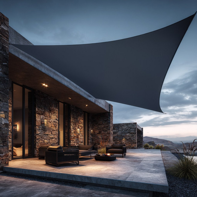 썬키다 방수 썬쉐이드 옥상 햇빛 그늘막 차광막 천막 차양막 가림막, 고급타프, 다크그레이