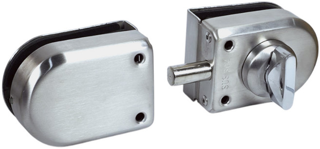 상가 강화 유리문 도어락 양문 레버 BGT09L, 1개