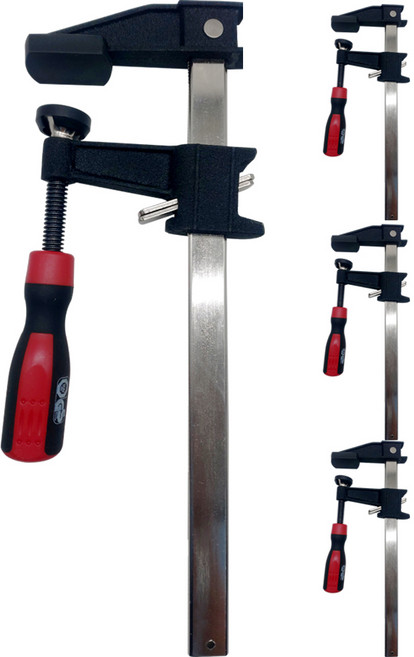 모칸도 F형 클램프 L형 12인치 300mm 목공용, 고급형, 4개